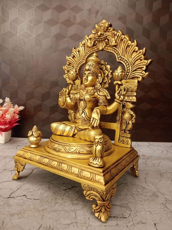 Buy Brass Mahalakshmi with Thiruvachi 14.5" Antique Showroom Trichy - Image 2