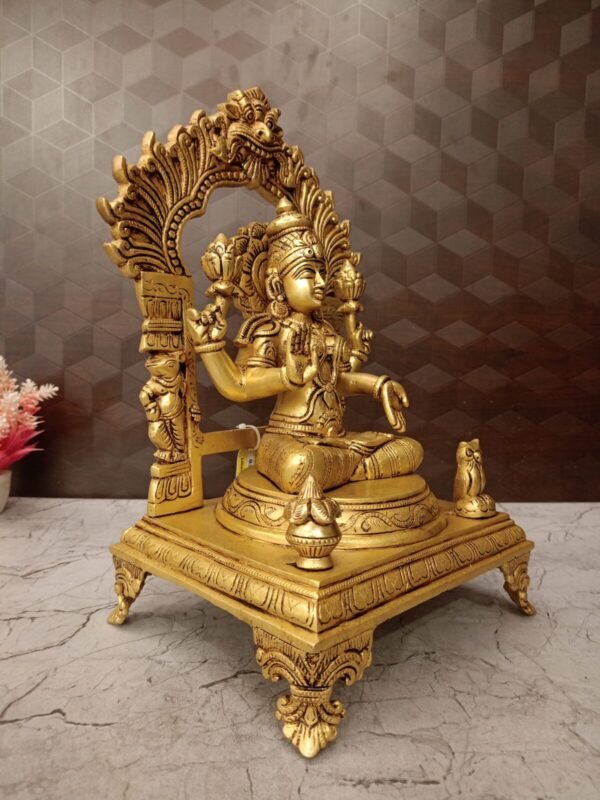 Buy Brass Mahalakshmi with Thiruvachi 14.5" Antique Showroom Trichy - Image 3
