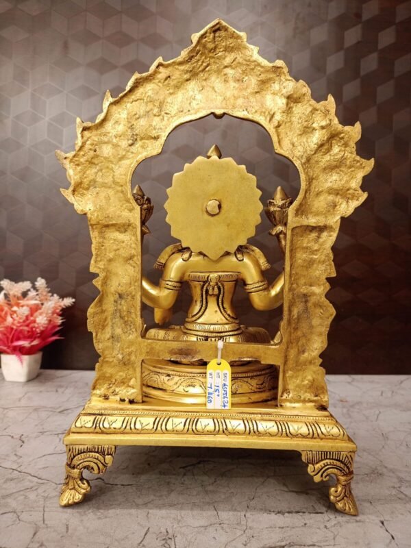 Buy Brass Mahalakshmi with Thiruvachi 14.5" Antique Showroom Trichy - Image 4