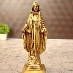 Buy Brass Mother Marry Statue , Handmade And Antique Finish 6″ Antique Showroom Trichy