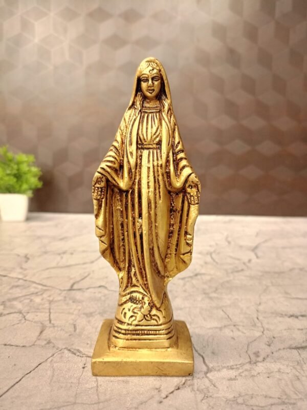 Buy Brass Mother Marry Statue , Handmade And Antique Finish 6″ Antique Showroom Trichy