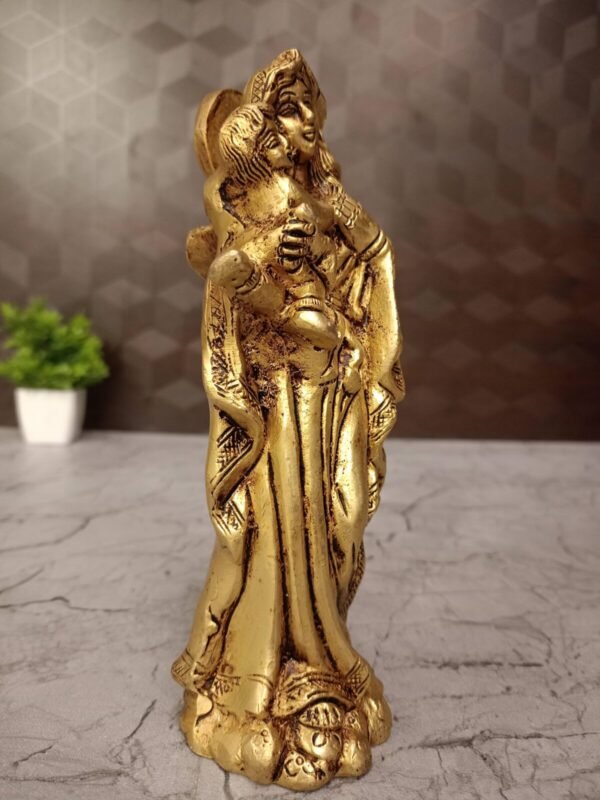 Buy Brass Mother Mary Holding Baby Jesus Statue 7″ Antique Showroom Trichy - Image 4