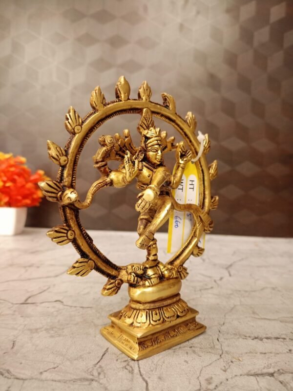Buy Brass Natarajar Statue 6.5″ Antique Showroom Trichy - Image 3
