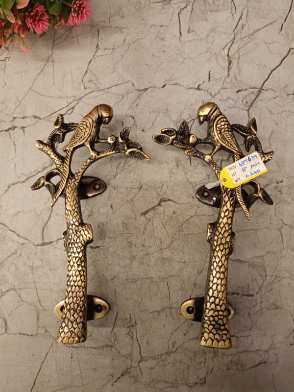 Buy Brass Parrot Door Handle Pair / Lacker Coting 8″ Antique Showroom Trichy