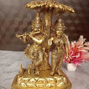 Buy Brass Radha Krishna Under The Tree 13″ Antique Showroom Trichy