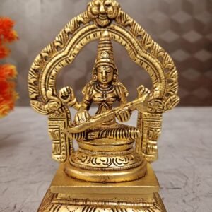 Buy Brass Saraswathi Statue 5.5″ Antique Showroom Trichy
