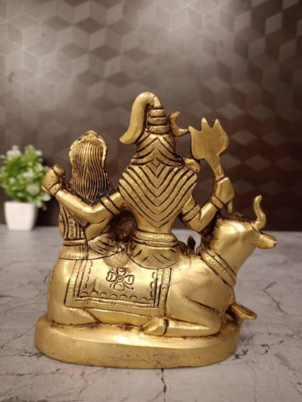 Buy Brass Shiva Family For Pooja 6″ Antique Showroom Trichy - Image 2