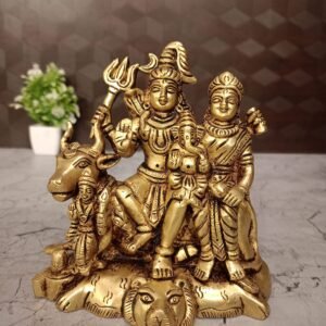 Buy Brass Shiva Family For Pooja 6″ Antique Showroom Trichy