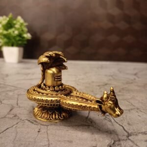 Buy Brass Shiva Lingam With Snake 2.5″ Antique Showroom Trichy
