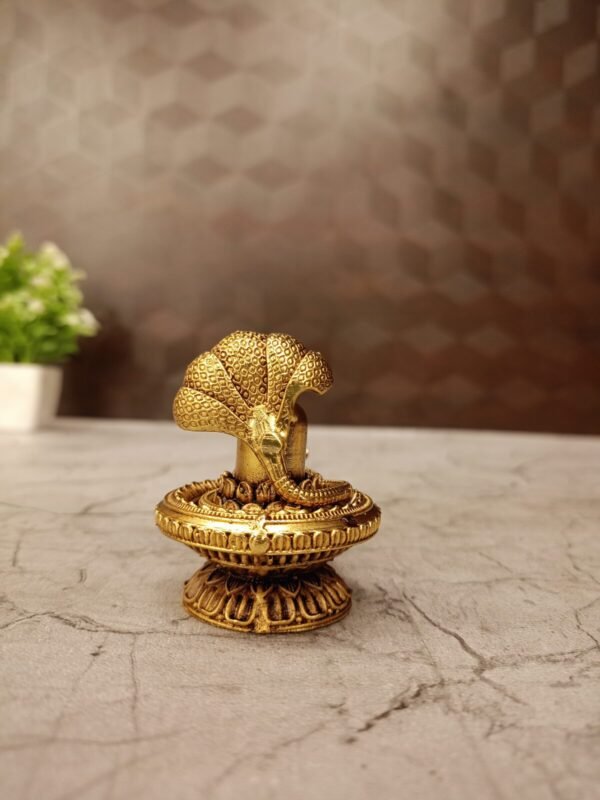 Buy Brass Shiva Lingam With Snake 2.5″ Antique Showroom Trichy - Image 4