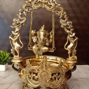 Buy Brass Swing Ganesha Uruli- 21″ Antique Showroom Trichy