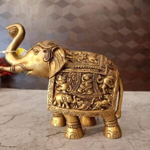 Buy Brass Well Designed Elephant- 7.5″ Antique Showroom Trichy