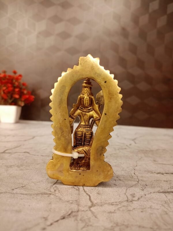 Buy Brass Arch Murugan Statue 4″ Handicrafts & Antique Finish Showroom Trichy - Image 2