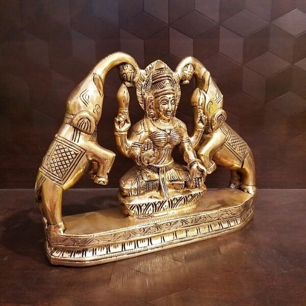 Buy Brass Big Gajalakshmi Idol- 7.5″ Antique Showroom Trichy - Image 2