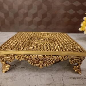 Buy Brass Chowki Stand With Minute Carving Works 2.5″ Antique Showroom Trichy