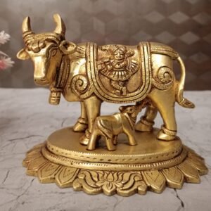 Buy Brass Cow And Calf Statue 4.5″ Antique Showroom Trichy