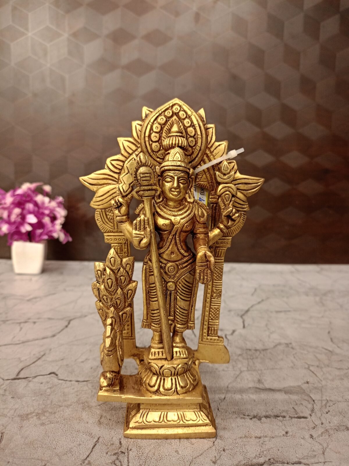 Buy Brass Designer Arch Murugan Statue 8″ Antique Showroom Trichy