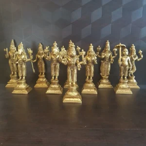 Buy Brass Dhasavatharam Set- Large 6.5″ Antique Showroom Trichy
