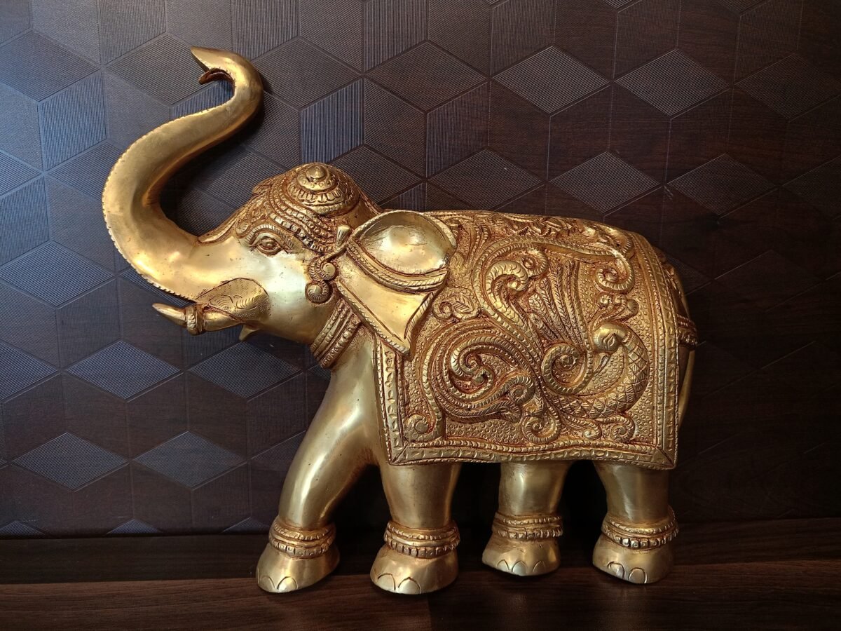 Buy Brass Elephant Wall Mount 9″ Antique Showroom Trichy