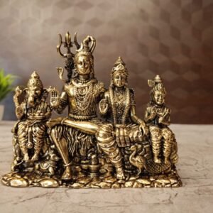 Buy Brass Fine Art Shivan Family For Pooja 4.5″ Antique Showroom Trichy