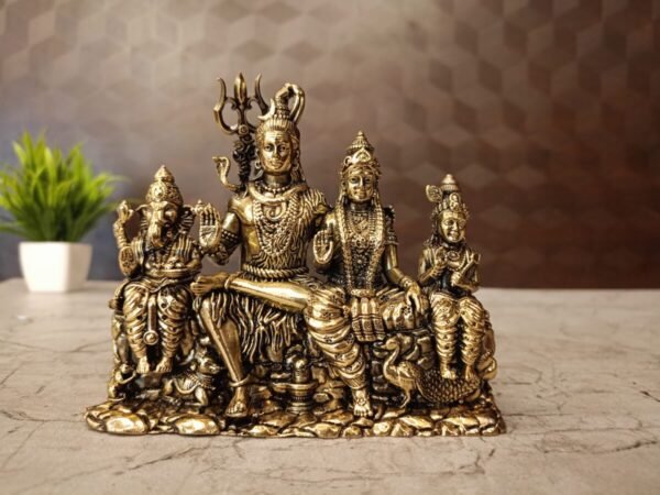 Buy Brass Fine Art Shivan Family For Pooja 4.5″ Antique Showroom Trichy