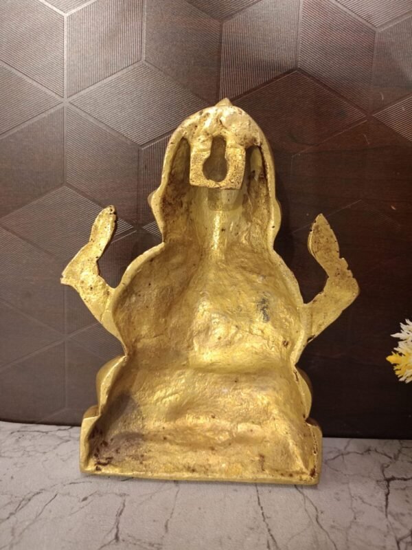 Buy Brass Ganesha Statue Wall Mount 6″ Antique Showroom Trichy - Image 3