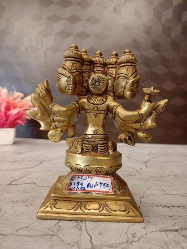 Buy Brass Goddess Gayatri Statue | Pure Brass Gayatri Devi Sitting Idol Antique Showroom Trichy - Image 4
