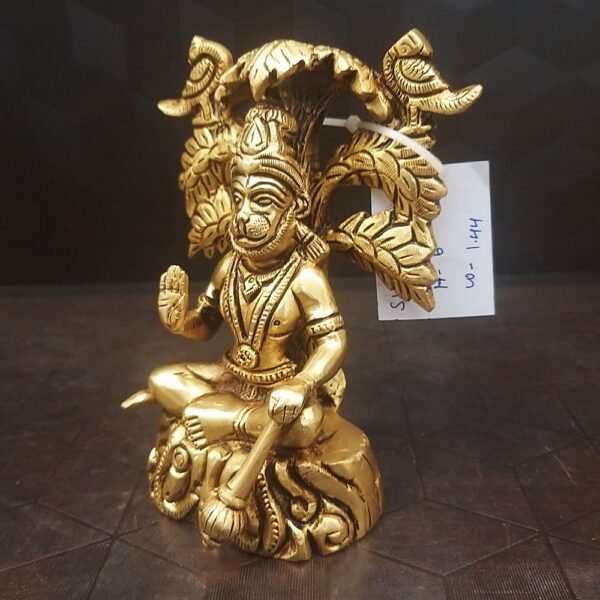 Buy Brass Hanuman Sitting Under Tree idol- 6″ Antique Showroom Trichy - Image 3