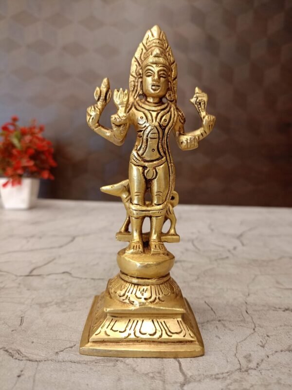 Buy Brass Kalabairavar Idol 6″ antique Showroom Trichy - Image 3