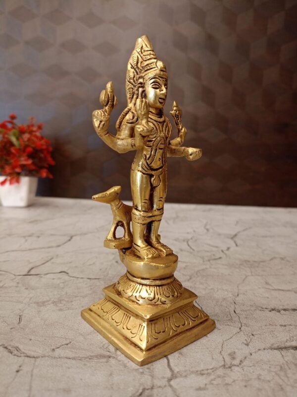 Buy Brass Kalabairavar Idol 6″ antique Showroom Trichy - Image 4