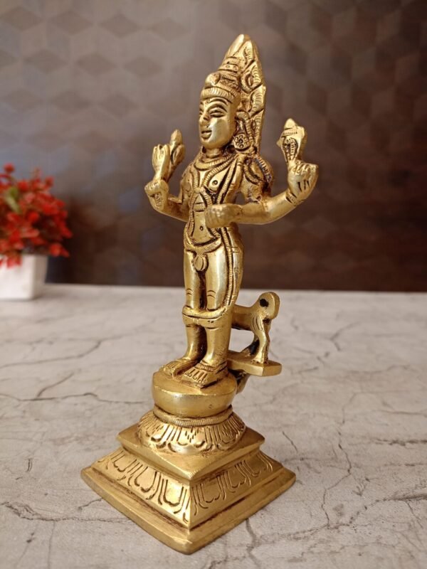 Buy Brass Kalabairavar Idol 6″ antique Showroom Trichy - Image 5