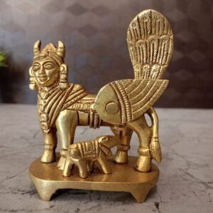Buy Brass Kamdhenu Statue 4″ Antique Showroom Trichy