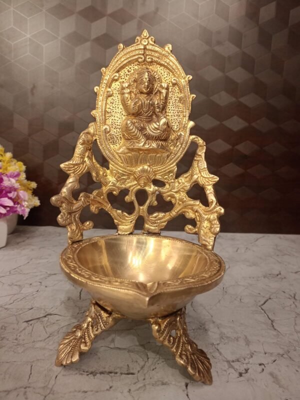 Buy Brass Lakshmi Diya-11″ Antique Showroom Trichy