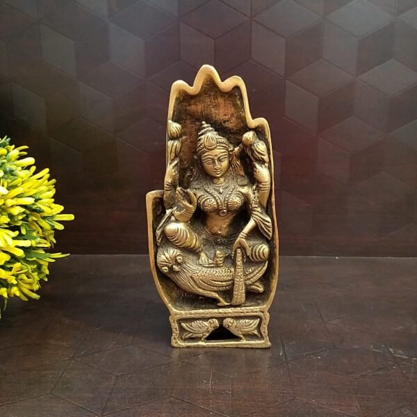 Buy Brass Lakshmi Sitting on Owl Idol- 7″ Antique Showroom Trichy