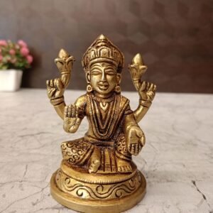 Buy Brass Lakshmi Statue 4″ Antique Showroom Trichy