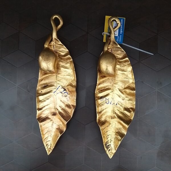 Buy Brass Mango and Leaf (Pair)- 10″ Antique Showroom Trichy