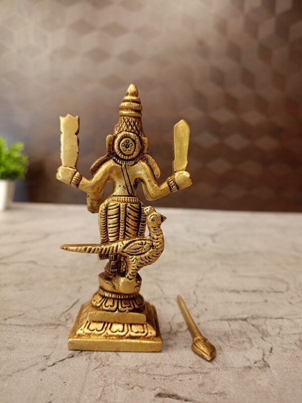Buy Brass Murugan Idol 4″ Antique Showroom Trichy - Image 2