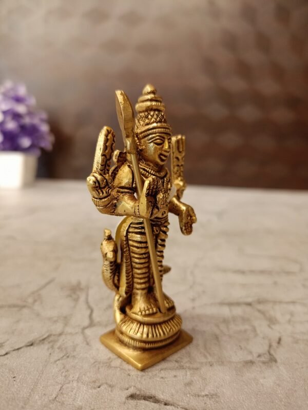 Buy Brass Murugan Idol For Pooja 3″ Antique Showroom Trichy - Image 2