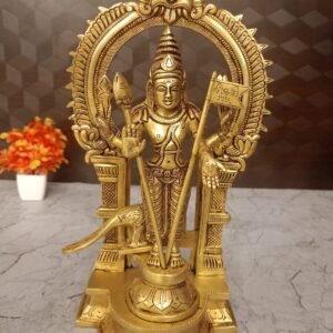 Buy Brass Murugan Idol with Well Desgined with Thiruvachi | Brass Thiruchendur Murugan Antique Showroom Trichy
