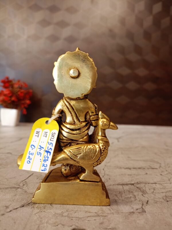 Buy Brass Murugan Statue 4.5″ Antique Showroom Trichy - Image 2