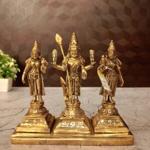Buy Brass Murugan, Valli, Deivanai Statue 6.5″ Antique Showroom Trichy