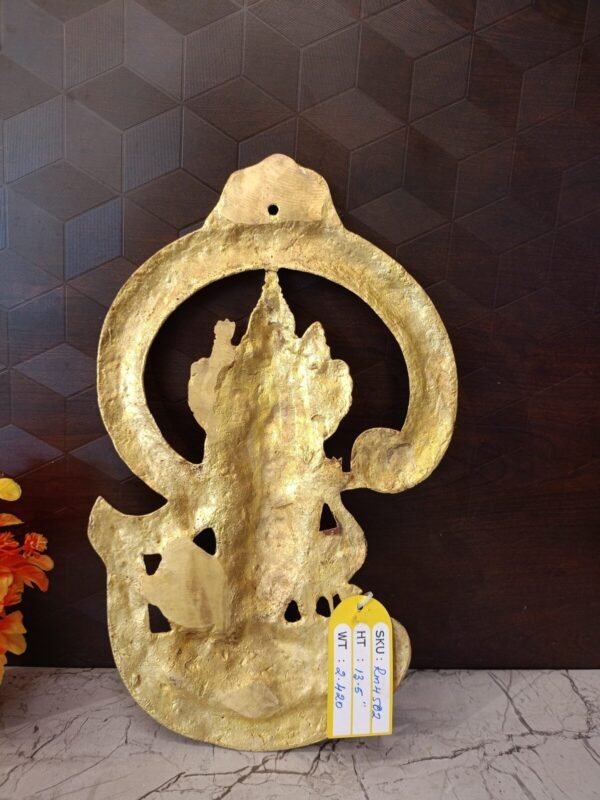 Buy Brass Om Murugan Wall Mount handcrafted 13.5″ Antique Showroom Trichy - Image 2