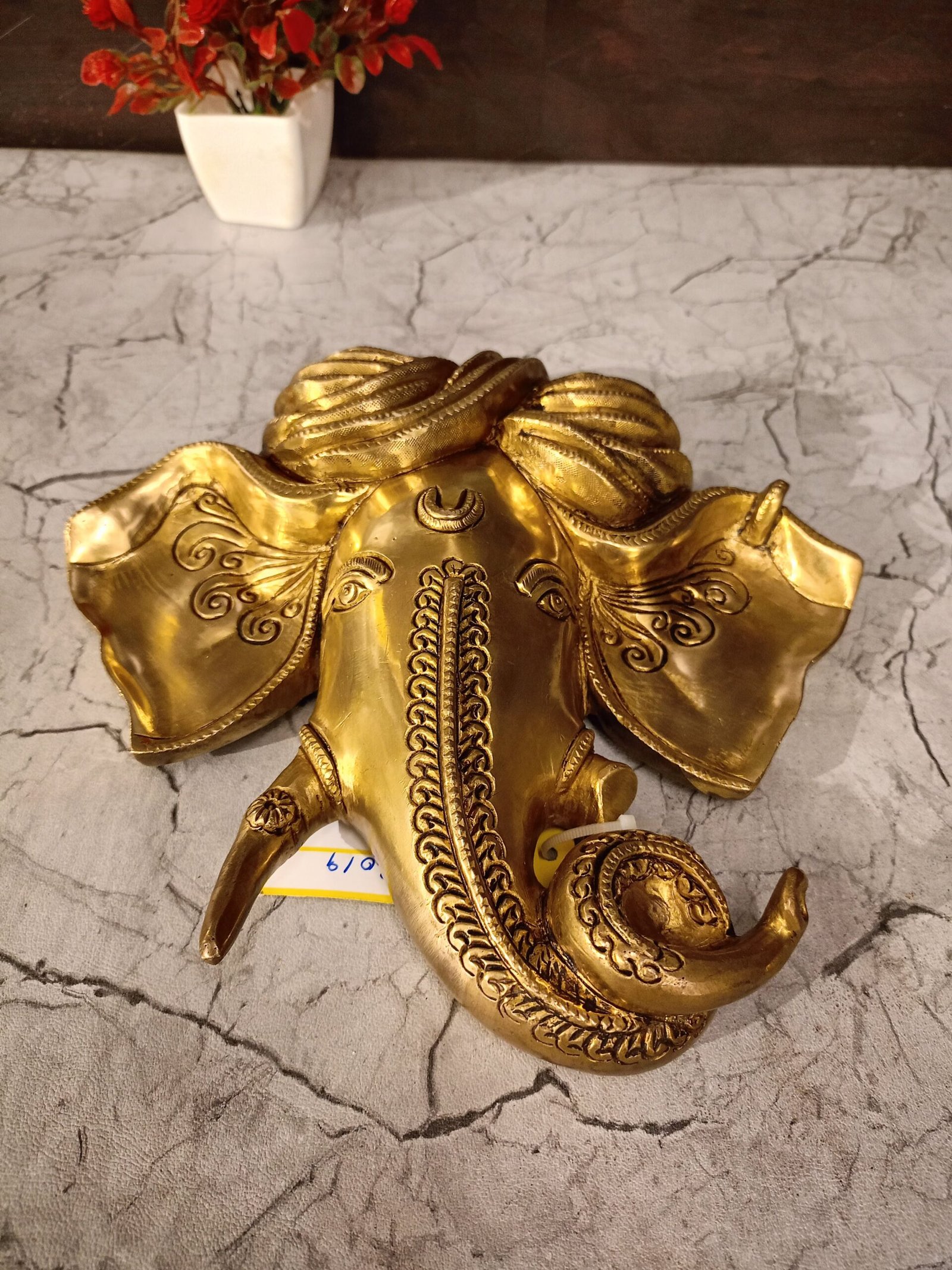Buy Brass Pagadi Ganesha Wall Mount 9″ Antique Showroom Trichy - Image 2