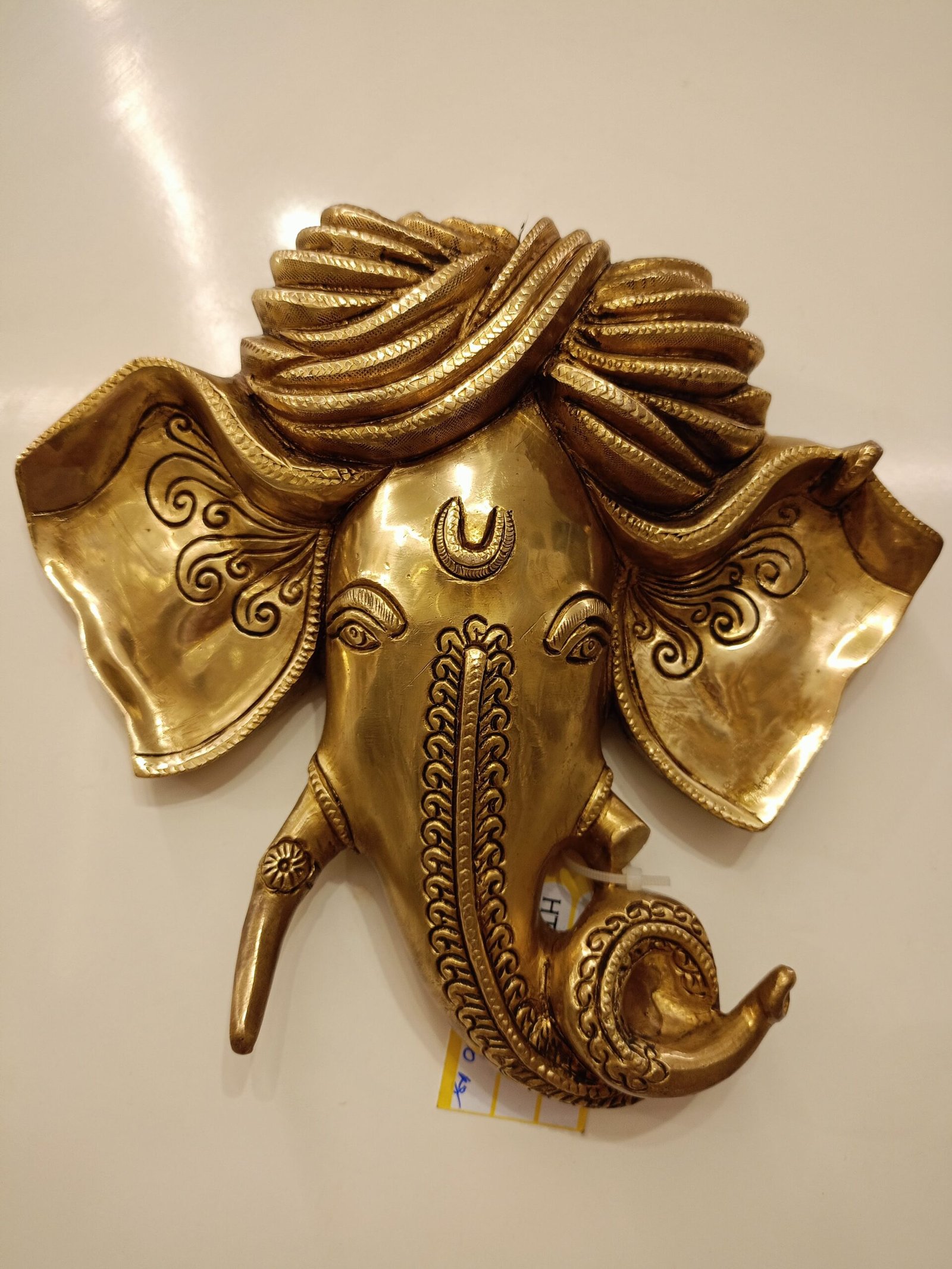 Buy Brass Pagadi Ganesha Wall Mount 9″ Antique Showroom Trichy - Image 3