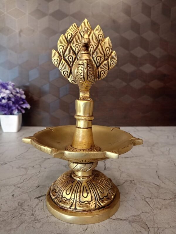 Buy Brass Peacock With 7 face Diya Antique Showroom Trichy