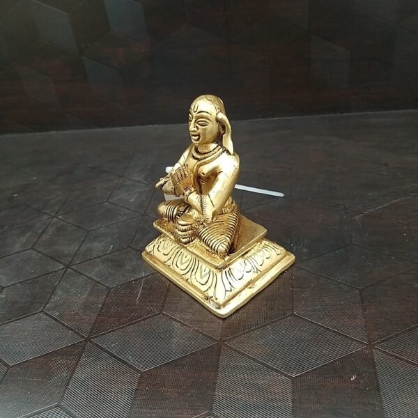 Buy Brass Ramanujar Statue 3.8″ Antique Showroom Trichy - Image 3