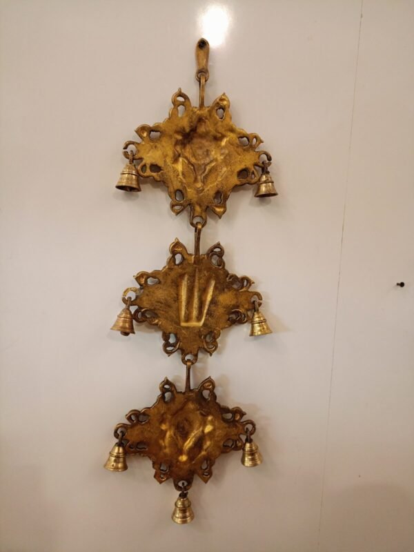Buy Brass Sangu, Chakra, Namam Plat Wall Mount Pooja 24″ Antique Showroom Trichy - Image 3
