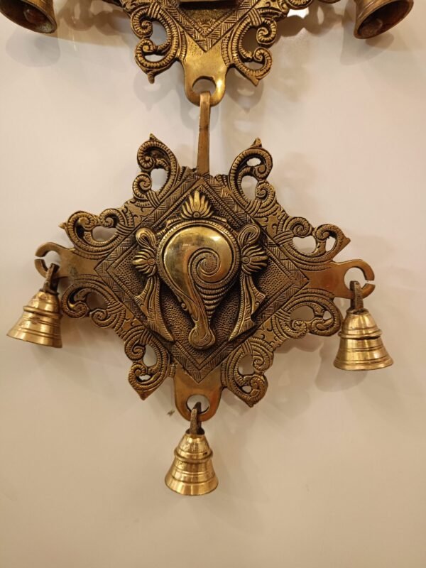 Buy Brass Sangu, Chakra, Namam Plat Wall Mount Pooja 24″ Antique Showroom Trichy - Image 4