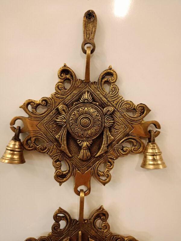 Buy Brass Sangu, Chakra, Namam Plat Wall Mount Pooja 24″ Antique Showroom Trichy - Image 7