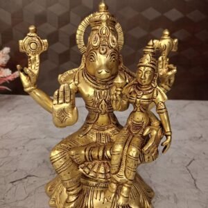 Buy Brass Superfine Lakshmi Hayagreevar Statue , Handicraft & Golden Antique Finish 9″ Showroom Trichy